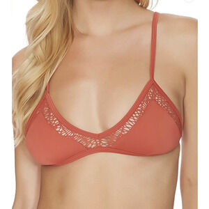 Reef Junior's Latigo Fixed Triangle Bikini Top - Tan Rust - JR Size XS